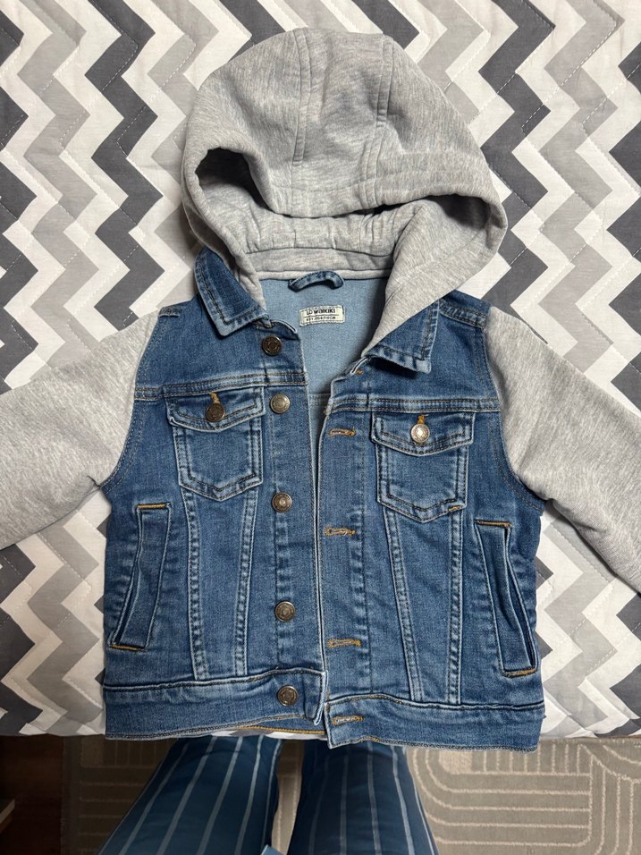 Erkek ÇocukDenim Kapüşonlu Ceket - Görsel 3