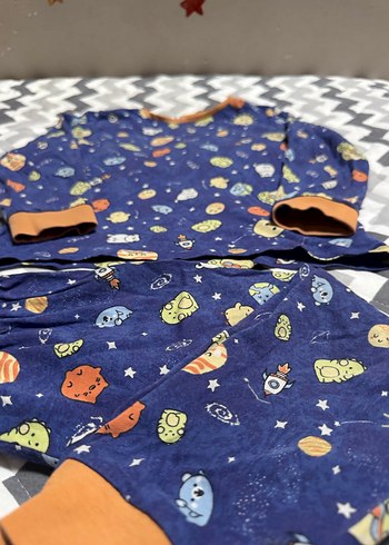 Uzun Kollu Baskılı Erkek Çocuk Pijaması - Görsel 3