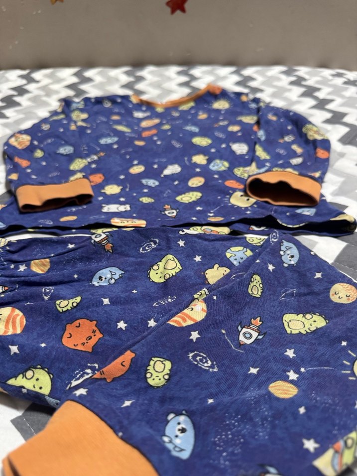 Uzun Kollu Baskılı Erkek Çocuk Pijaması - Görsel 3