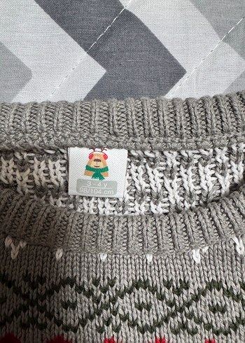 Kırmızı Bohem Erkek Çocuk Triko Kazak - Görsel 3