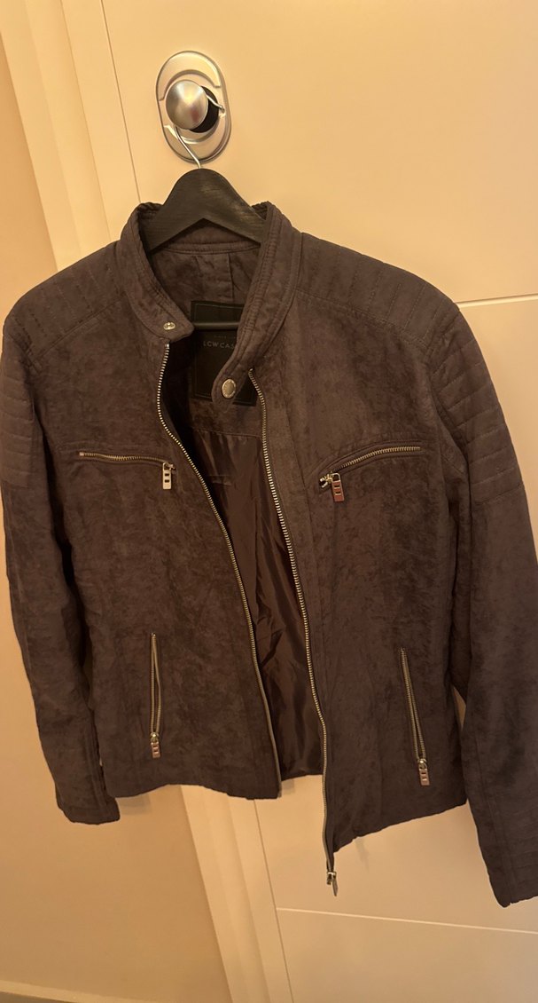 Antrasit Süet Biker Ceket - Görsel 5