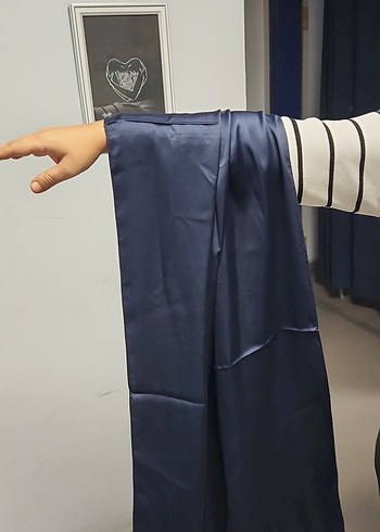 Koyu Mavi Düz fular - Görsel 2