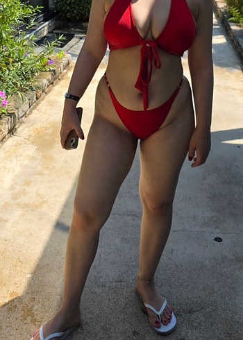 36 Beden kırmızı Renk Dagi bikini takım
