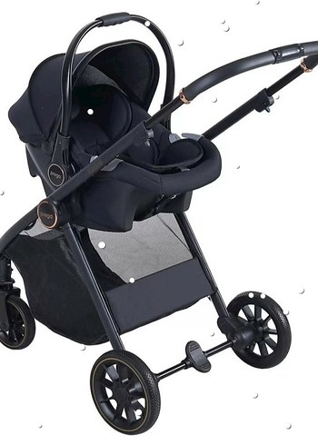 Prego Siyah Bebek Arabası ve Puset Seti - Görsel 7