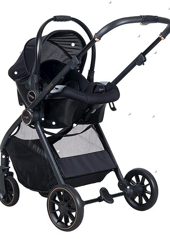 Prego Siyah Bebek Arabası ve Puset Seti - Görsel 6