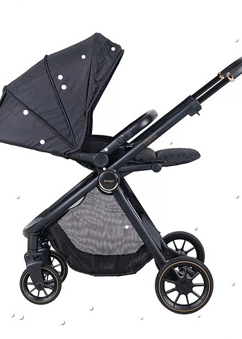 Prego Siyah Bebek Arabası ve Puset Seti - Görsel 3