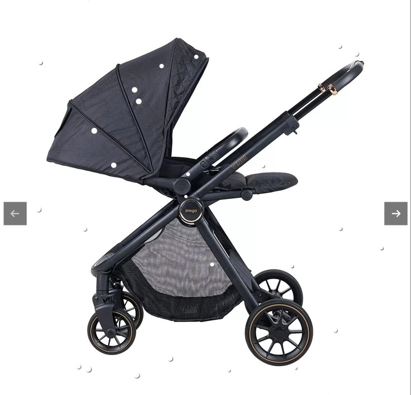 Prego Siyah Bebek Arabası ve Puset Seti - Görsel 3