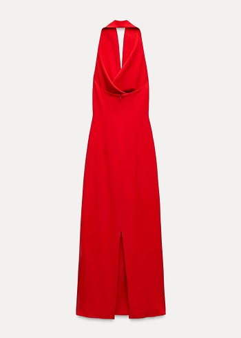 Zara Kırmızı Elbise - Görsel 4