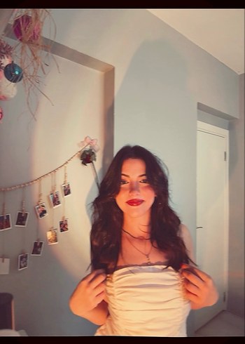 Holly lolly Beyaz Straplez Mini elbise büzgülü - Görsel 3