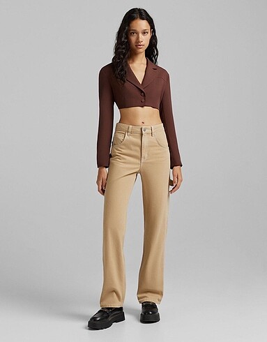 s Beden Bershka Crop Blazer Ceket