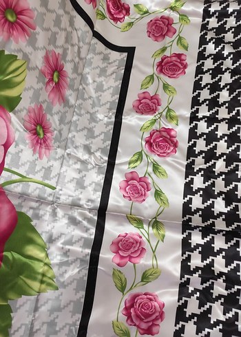 Pembe Güllü saten çift kişilik pike yatak örtüsü - Görsel 4