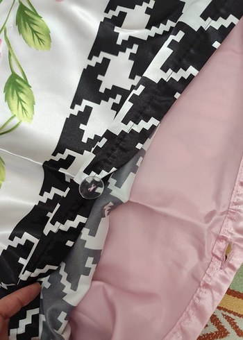 Pembe Güllü saten çift kişilik pike yatak örtüsü - Görsel 6