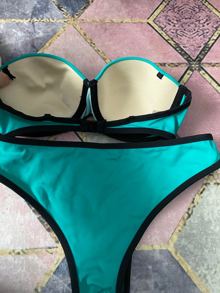 Turkuaz Renkli Mini Bikini Takımı - Görsel 4