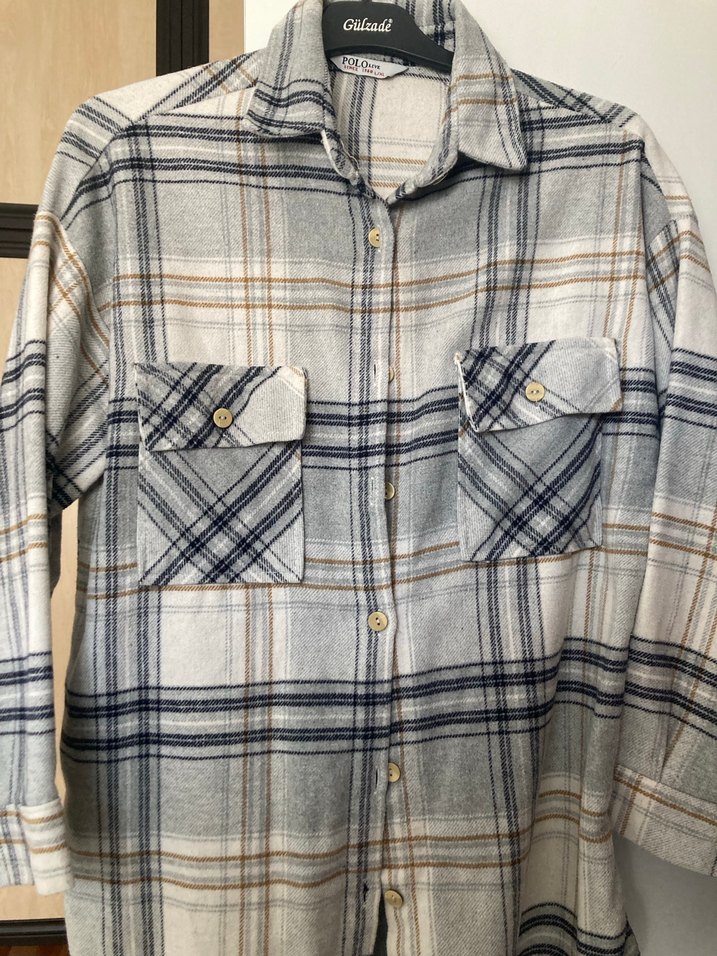 Gri Ekose Desenli Oduncu Gömlek - Görsel 2