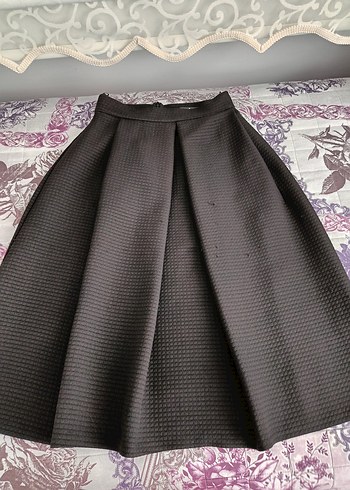 Kadın Siyah Uzun Pilili Midi Etek - Görsel 2