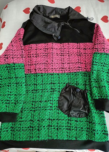 Setrms Renkli Kapüşonlu Triko Sweatshirt - Görsel 2