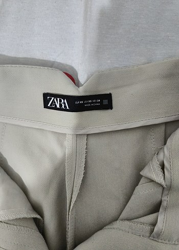 Zara Bej Kadın Pamuk Kumaş Pantolon - Görsel 3