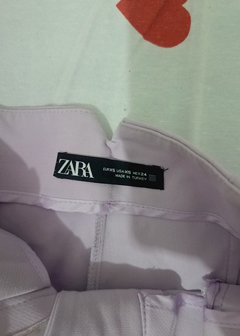Zara Lila Kadın Pamuk Kumaş Pantolon - Görsel 3