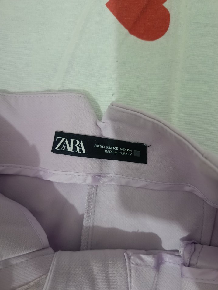 Zara Lila Kadın Pamuk Kumaş Pantolon - Görsel 3