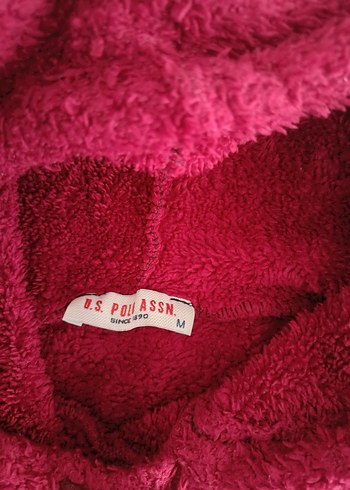 Kırmızı Kapüşonlu Kadın Sweatshirt - Görsel 3