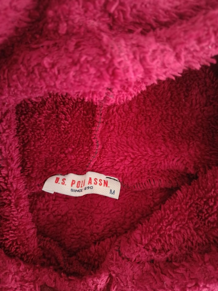 Kırmızı Kapüşonlu Kadın Sweatshirt - Görsel 3