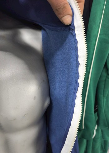 Nike Air Erkek Mavi Fermuarlı Sweatshirt - Görsel 4