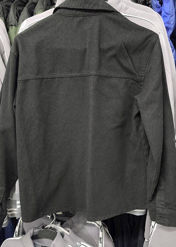 Siyah leopar Kadın Denim Ceket Düğmeli - Görsel 4