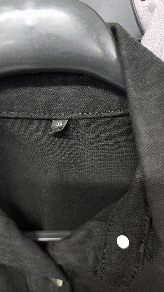 Siyah leopar Kadın Denim Ceket Düğmeli - Görsel 3