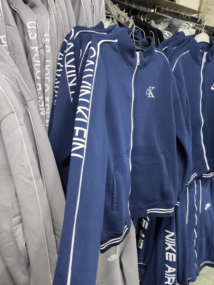 CK Uzun Kollu Mavi Fermuarlı Sweatshirt - Görsel 2