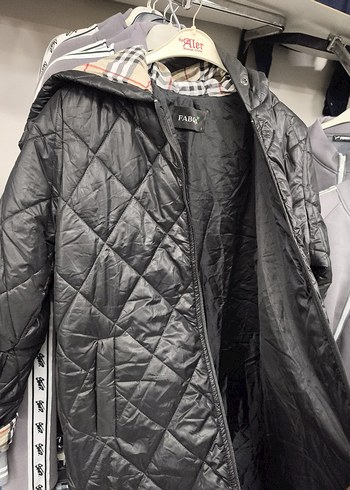 Siyah Uzun Kapitone Kadın Kışlık Mont - Görsel 7