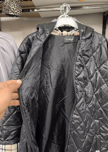 uzun Kadın Mont Fermuarlı - Görsel 4