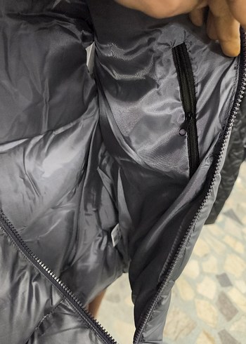 Gri Yüksek Yakalı Fermuarlı Erkek Yelek - Görsel 3