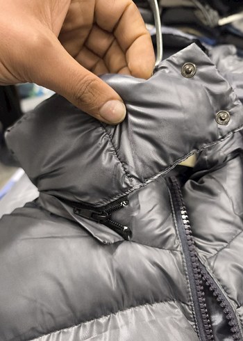 Gri Yüksek Yakalı Fermuarlı Erkek Yelek - Görsel 6