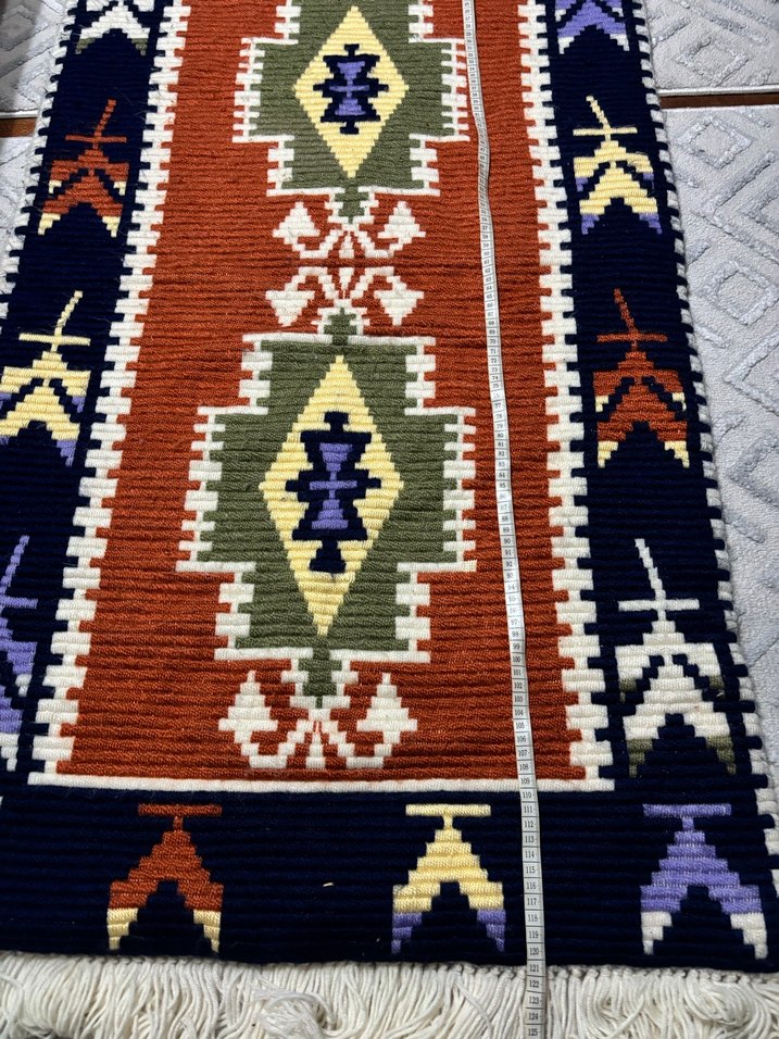 Nakışlı Çok Renkli Geleneksel Halı - Görsel 4