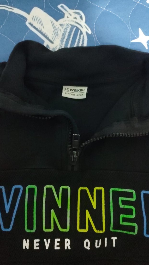 Erkek Siyah Fermuarlı Boğazlı Sweatshirt - Görsel 2