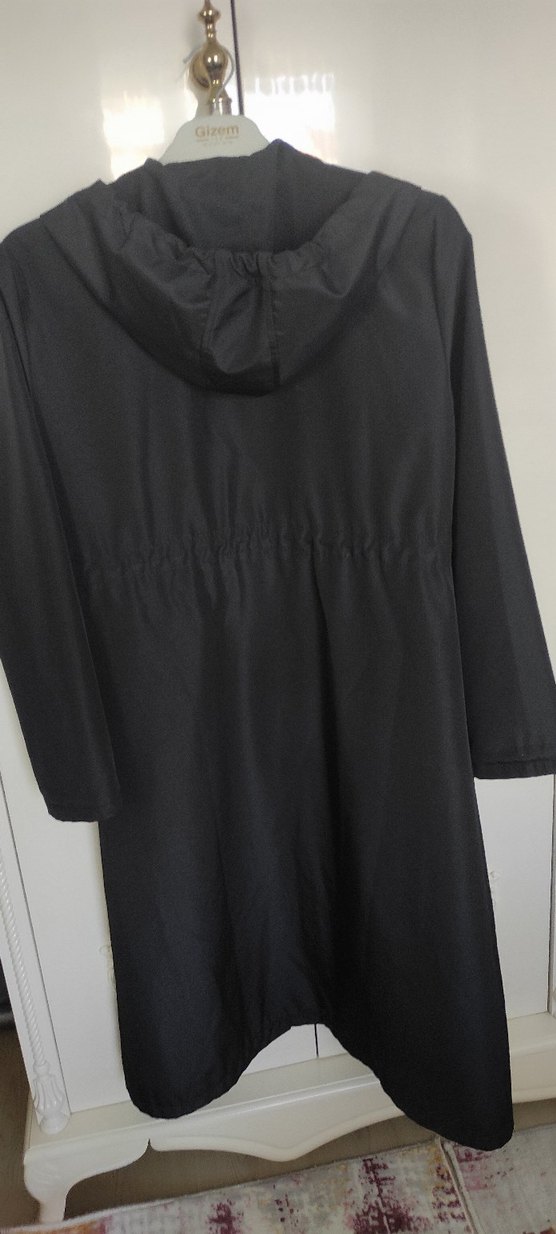 Siyah  Uzun  Trençkot - Görsel 2