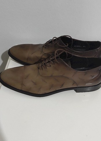 Bej Deri Erkek Klasik Ayakkabı orijinal - Görsel 2