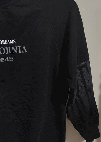 Siyah Baskılı çocuk  Sweatshirt 7 8 yaş uyumlu - Görsel 2