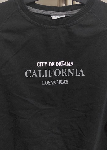 Siyah Baskılı çocuk  Sweatshirt 7 8 yaş uyumlu - Görsel 3