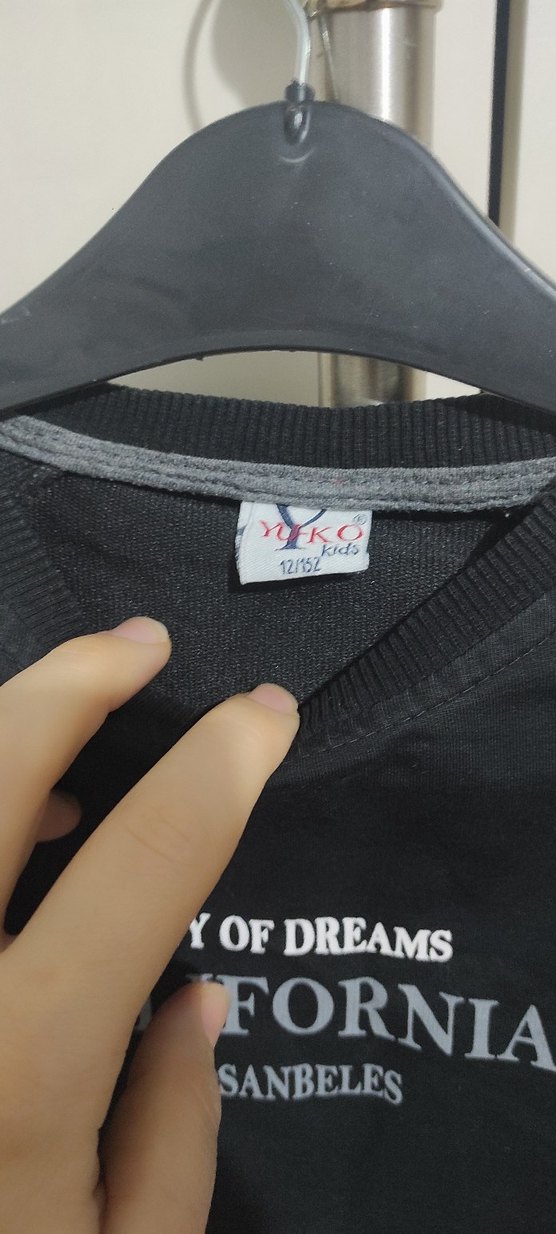 Siyah Baskılı çocuk  Sweatshirt 7 8 yaş uyumlu - Görsel 4