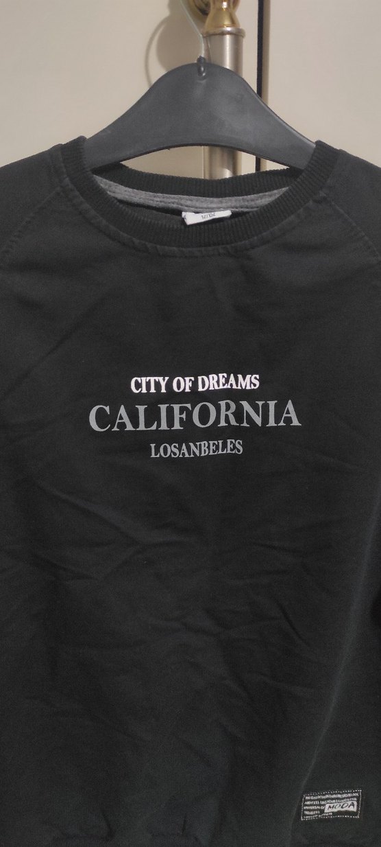 Siyah Baskılı çocuk  Sweatshirt 7 8 yaş uyumlu - Görsel 3