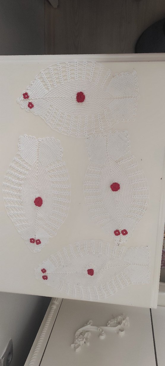 El Yapımı Beyaz Bohem Dantel Örtü sehpa örtüsü - Görsel 2