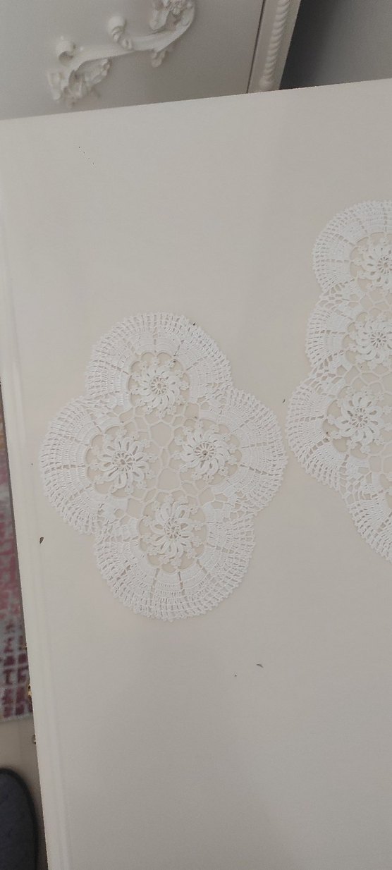 çeyizlik elle örülmüş sehpa örtüsü 4 tane - Görsel 3