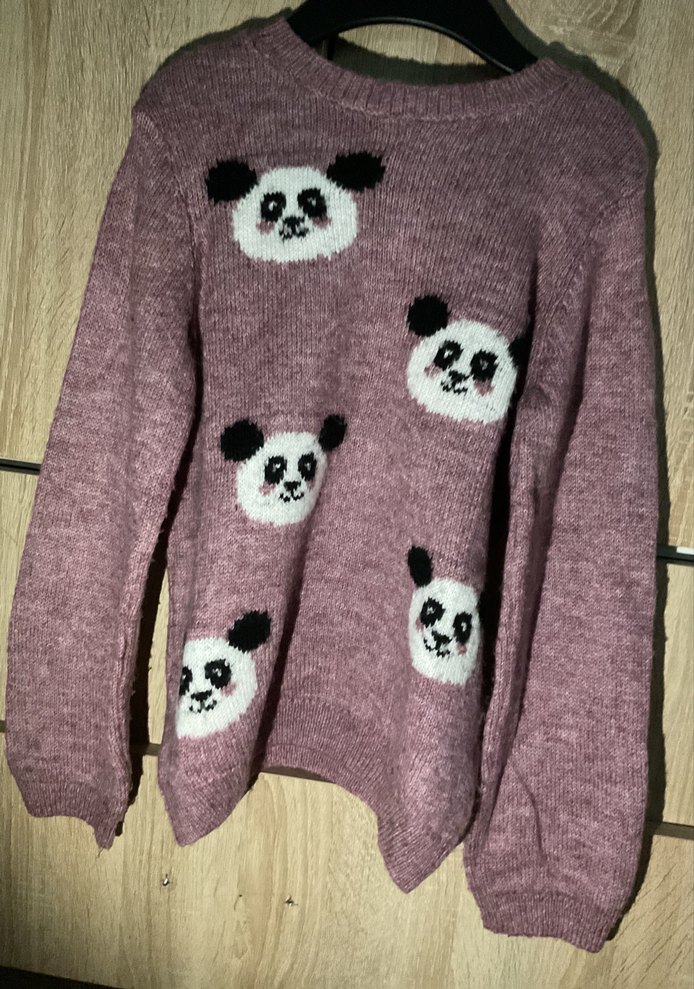 Nakışlı Mor çocuk Triko Kazak - Görsel 2