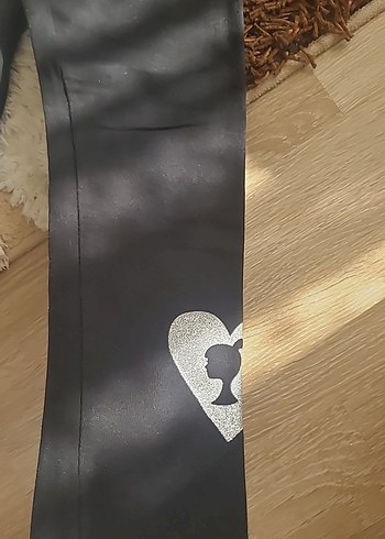 Siyah Barbie Görünümlü Çocuk Tayt - Görsel 2