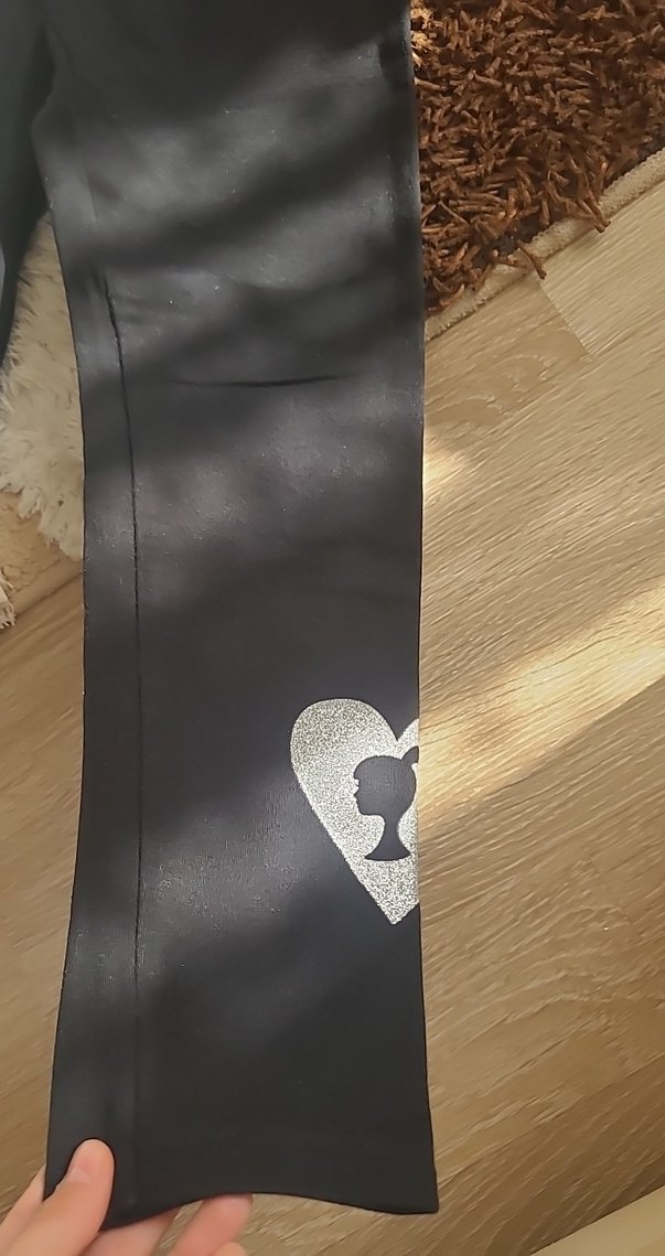 Siyah Barbie Görünümlü Çocuk Tayt - Görsel 2