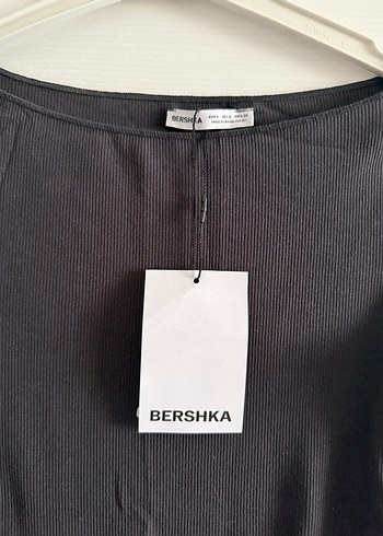 Bershka Uzun Kollu Siyah Midi Triko Elbise