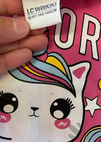 LC Waikiki Pembe Uzun Kollu Kız Çocuk Tişörtü LCW