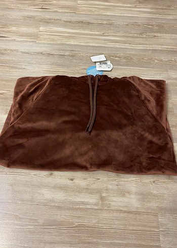 xs Beden Kapüşonlu Kahverengi Kadın Sweatshirt