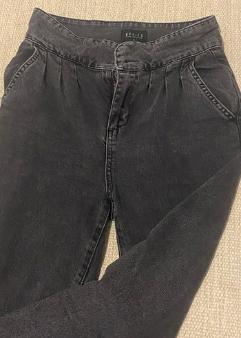 Tokalı Gri Denim Kadın Jean